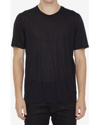 Saint Laurent - Cassandre Embroidered T-Shirt - Lyst