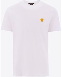 Versace - Medusa Embroidered Crewneck T-Shirt - Lyst