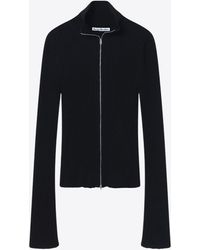Acne Studios - Zip-Up Ribbed Cardigan - Lyst