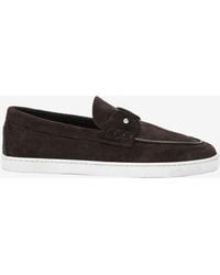 Christian Louboutin - Chambeliboat Suede Loafers - Lyst