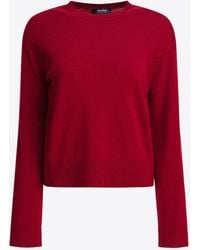 Max Mara - Eco Wool Knit Sweater With Elbow Patch - Lyst