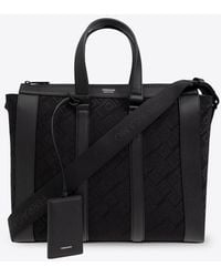 Ferragamo - Monogram Jacquard Briefcase - Lyst