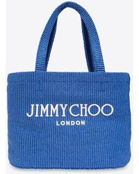 Jimmy Choo - East-West Embroidered Beach Tote Bag - Lyst