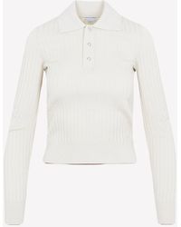 Bottega Veneta - Ribbed Polo T-Shirt - Lyst