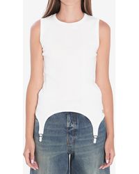 Jean Paul Gaultier - Tank Top With Lingerie Garter - Lyst