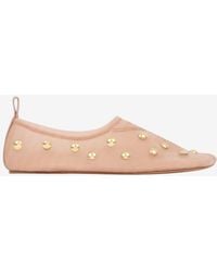 Chloé - Rita Stud Embellished Mesh Flats - Lyst
