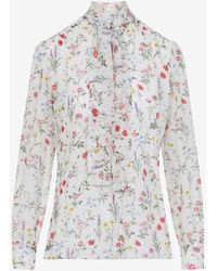 Giambattista Valli - Floral Silk Blouse - Lyst