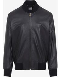 Paul Smith - Nappa Leather Bomber Jacket - Lyst