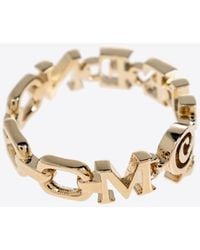 McQueen - Logo-Lettering Brass Ring - Lyst