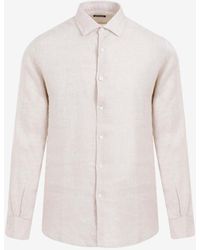 Zegna - Long-Sleeved Linen Shirt - Lyst