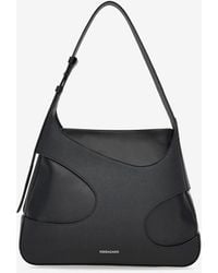 Ferragamo - Large Leather Shoulder Bag With Cut-Outs - Lyst