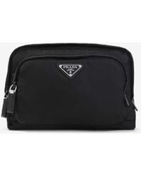 Prada - Triangle Logo Re-Nylon Pouch - Lyst