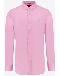 Polo Ralph Lauren - Logo Button-Up Linen Shirt - Lyst