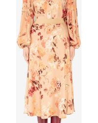 Aje. - Floral Print Midi Skirt - Lyst