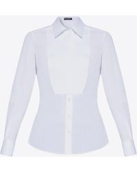 Dolce & Gabbana - Stretch Tuxedo Long-Sleeved Shirt - Lyst