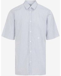 Maison Margiela - Short-Sleeved Striped Shirt - Lyst