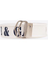 Dolce & Gabbana - Branded Tape Belt - Lyst