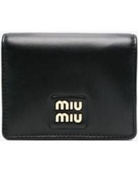 Miu Miu - Logo Lettering Bi-Fold Wallet - Lyst