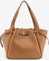 Tory Burch - Romy Pebbled Leather Tote Bag - Lyst