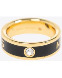Marc Jacobs - The Logo Enamel Ring - Lyst