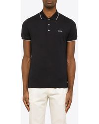 Zegna - Logo-Embroidered Polo T-Shirt - Lyst