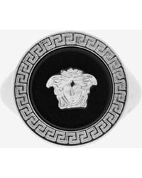Versace - Medusa Greca Enamel Brass Ring - Lyst