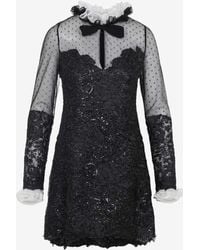 Giambattista Valli - Sequin-Embellished Mini Dress - Lyst