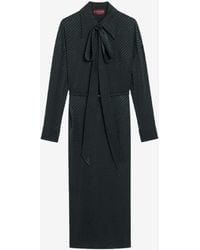 Gucci - Gg Jacquard Silk Wrap Dress - Lyst
