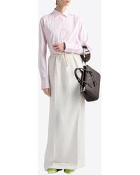 Prada - Logo-Embroidered Maxi Skirt - Lyst