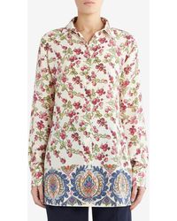 Etro - Printed Silk Shirt - Lyst