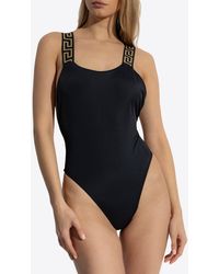 Versace - Greca Border One-Piece Swimsuit - Lyst