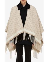 Ferragamo - Monogram Wool Cape - Lyst