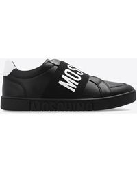 Moschino - Logo Print Slip-On Sneakers - Lyst