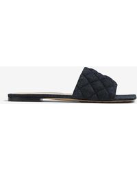 bottega veneta quilted leather flat sandals