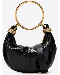Chloé - Mini Bracelet Snake-Print Leather Hobo Bag - Lyst