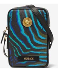 Versace - Small Tiger Medusa Biggie Messenger Bag - Lyst