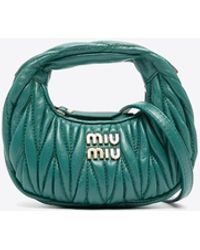Miu Miu - Micro Wander Quilted Leather Hobo Bag - Lyst