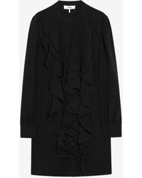Chloé - Ruffled Silk Mini Dress - Lyst