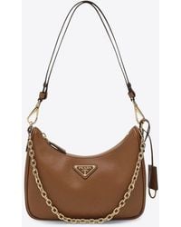 Prada - Mini Re-Edition Leather Shoulder Bag - Lyst