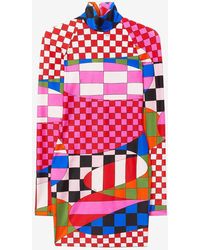 Emilio Pucci - Giardino-print Mini Dress - Lyst