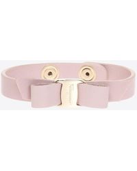 Ferragamo - Vara Bow Leather Bracelet - Lyst