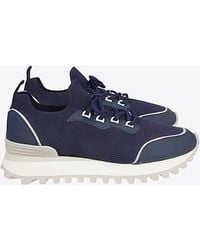 Eleventy - Leather-Blend Low-Top Sneakers - Lyst