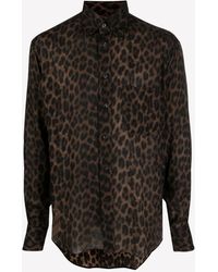 Tom Ford - Leopard Print Silk Shirt - Lyst