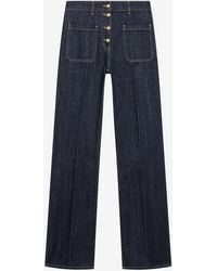 Valentino - Logo Patch Washed Jeans - Lyst