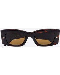 McQueen - Spike Studs Rectangular Sunglasses - Lyst