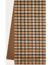 Ferragamo - Tartan Wool Scarf - Lyst