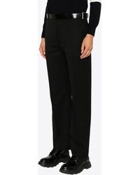 Prada - Straight-Leg Belted Pants - Lyst
