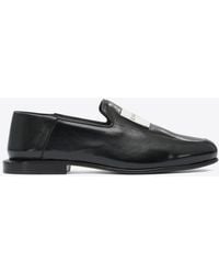 Givenchy - Label Leather Loafers - Lyst