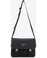 Prada - Triangle Logo Re-Nylon Messenger Bag - Lyst