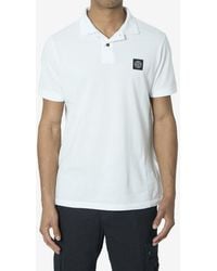 Stone Island - Logo Patch Polo T-Shirt - Lyst